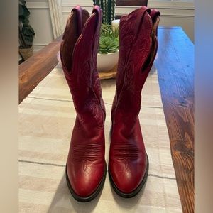 Ariat Heritage Red Leather Western Boots 8B 15761